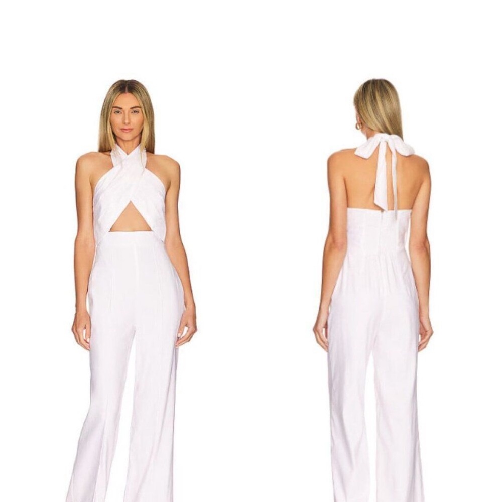 Milly White Halter Jumpsuit